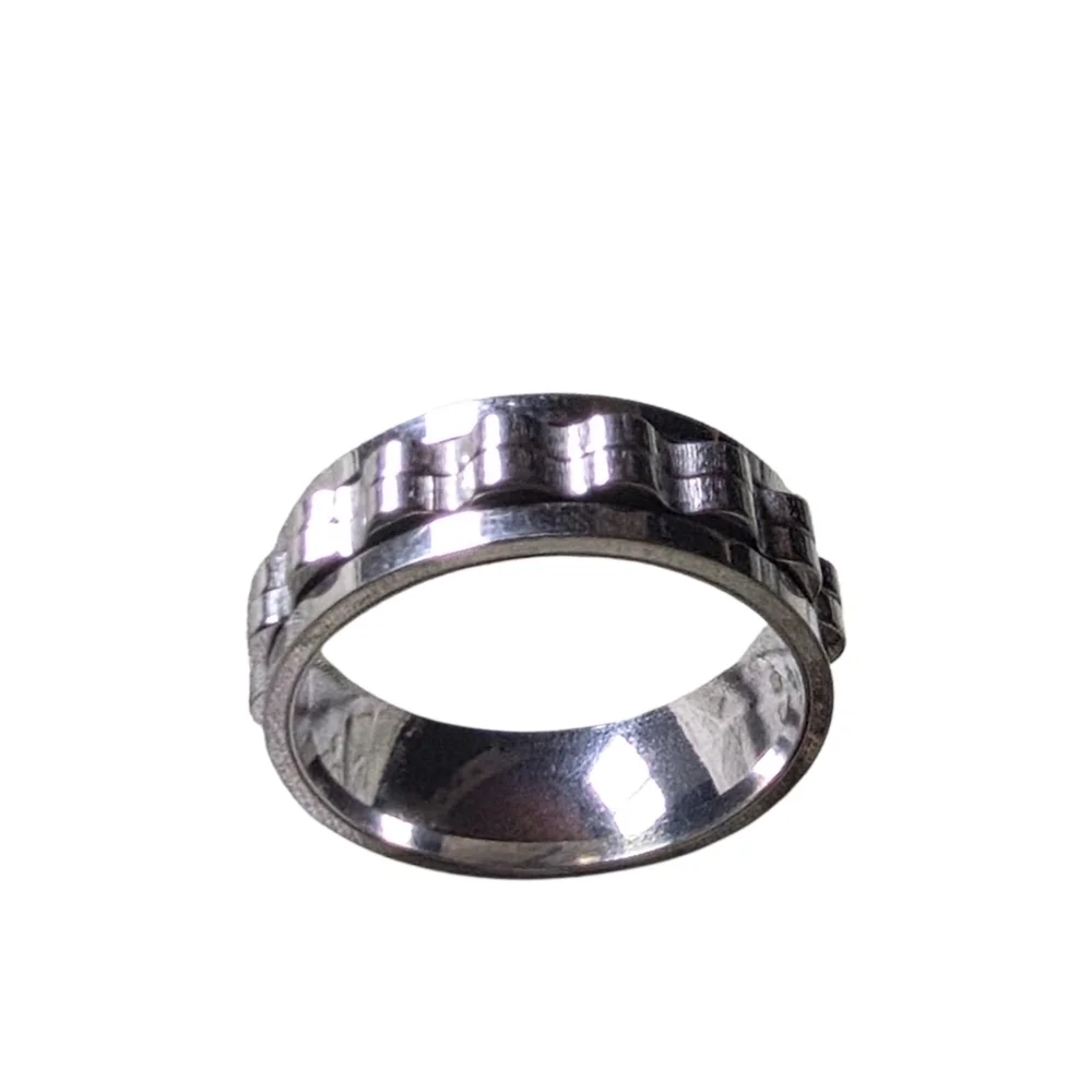New Stainless Steel Spinner Ring Size 11